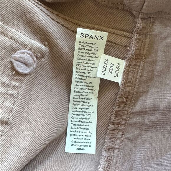 SPANX Stretch Twill Cropped Wide Leg Pants Blush Pink Casual Women’s Size 1X EUC - Picture 10 of 15